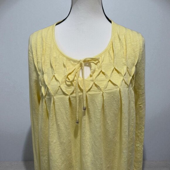 Chico’s Linen Pintuck Detail Top – Size 2 (U.S. L) - Picture 3 of 7